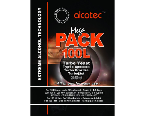 Турбо дрожжи Alcotekc Mega Pack 100l